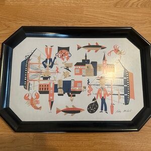MCM Kelly Oechsli Illustrator Melamine "Sea Food" Tray